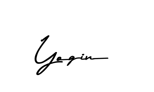 Make a beautiful signature design for name Yogin. With this signature (Asem Kandis PERSONAL USE) style, you can create a handwritten signature for free. Yogin signature style 9 images and pictures png