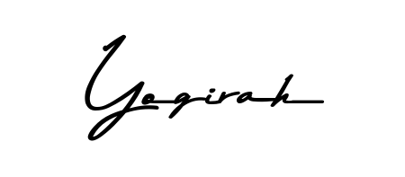 Generate high-definition signature styles for Yogirah. The Asem Kandis PERSONAL USE typeface ensures crisp legibility and sophisticated design. Yogirah signature style 9 images and pictures png