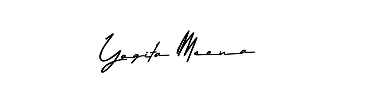 Yogita Meena stylish signature style. Best Handwritten Sign (Asem Kandis PERSONAL USE) for my name. Handwritten Signature Collection Ideas for my name Yogita Meena. Yogita Meena signature style 9 images and pictures png