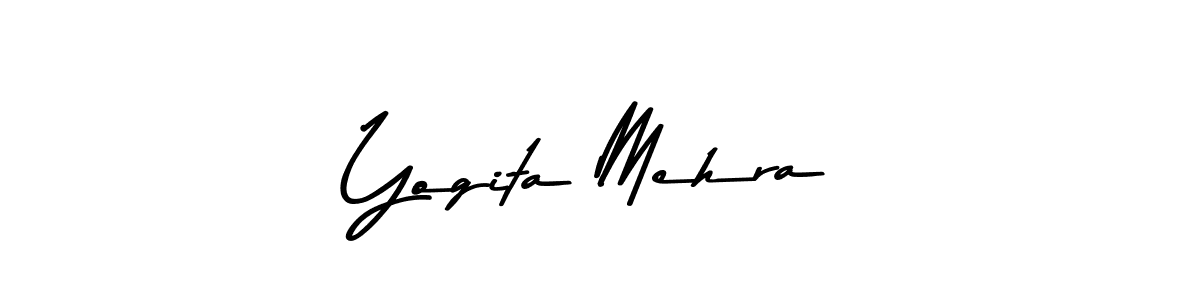 Yogita Mehra stylish signature style. Best Handwritten Sign (Asem Kandis PERSONAL USE) for my name. Handwritten Signature Collection Ideas for my name Yogita Mehra. Yogita Mehra signature style 9 images and pictures png