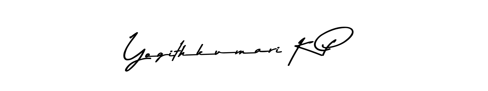 Use a signature maker to create a handwritten signature online. With this signature software, you can design (Asem Kandis PERSONAL USE) your own signature for name Yogithkumari K P. Yogithkumari K P signature style 9 images and pictures png