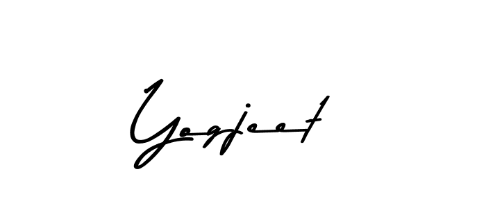 How to make Yogjeet name signature. Use Asem Kandis PERSONAL USE style for creating short signs online. This is the latest handwritten sign. Yogjeet signature style 9 images and pictures png