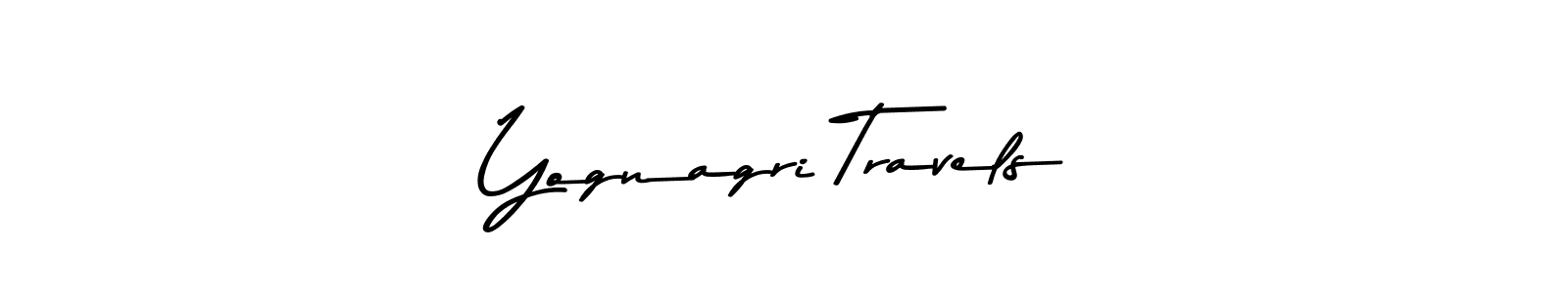 Make a beautiful signature design for name Yognagri Travels. With this signature (Asem Kandis PERSONAL USE) style, you can create a handwritten signature for free. Yognagri Travels signature style 9 images and pictures png