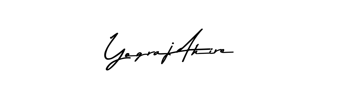 Make a beautiful signature design for name Yograj Ahire. With this signature (Asem Kandis PERSONAL USE) style, you can create a handwritten signature for free. Yograj Ahire signature style 9 images and pictures png