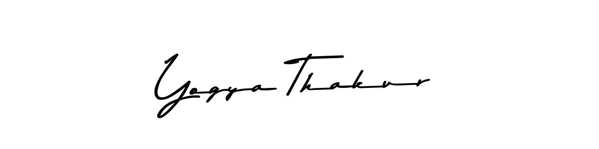 How to make Yogya Thakur name signature. Use Asem Kandis PERSONAL USE style for creating short signs online. This is the latest handwritten sign. Yogya Thakur signature style 9 images and pictures png