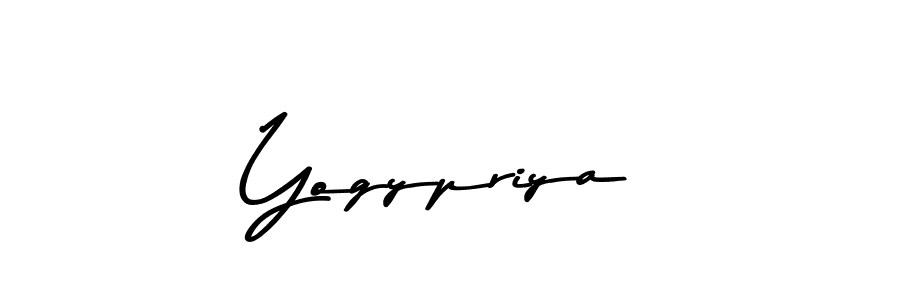 Create a beautiful signature design for name Yogypriya. With this signature (Asem Kandis PERSONAL USE) fonts, you can make a handwritten signature for free. Yogypriya signature style 9 images and pictures png