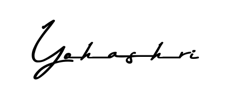A modern signature idea for name Yohashri using Asem Kandis PERSONAL USE font. Clean strokes and elegant curves make it stand out instantly. Yohashri signature style 9 images and pictures png