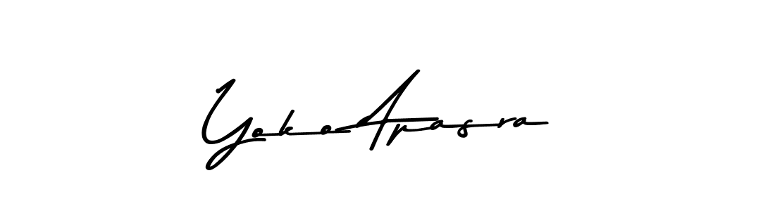 The best way (Asem Kandis PERSONAL USE) to make a short signature is to pick only two or three words in your name. The name Yoko Apasra include a total of six letters. For converting this name. Yoko Apasra signature style 9 images and pictures png