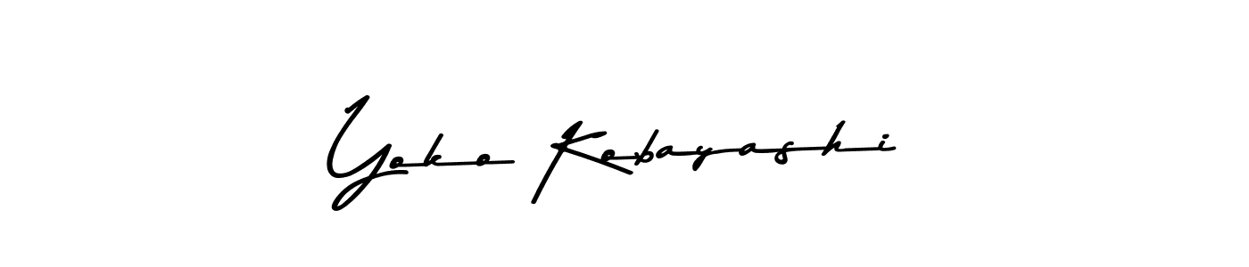 You should practise on your own different ways (Asem Kandis PERSONAL USE) to write your name (Yoko Kobayashi) in signature. don't let someone else do it for you. Yoko Kobayashi signature style 9 images and pictures png