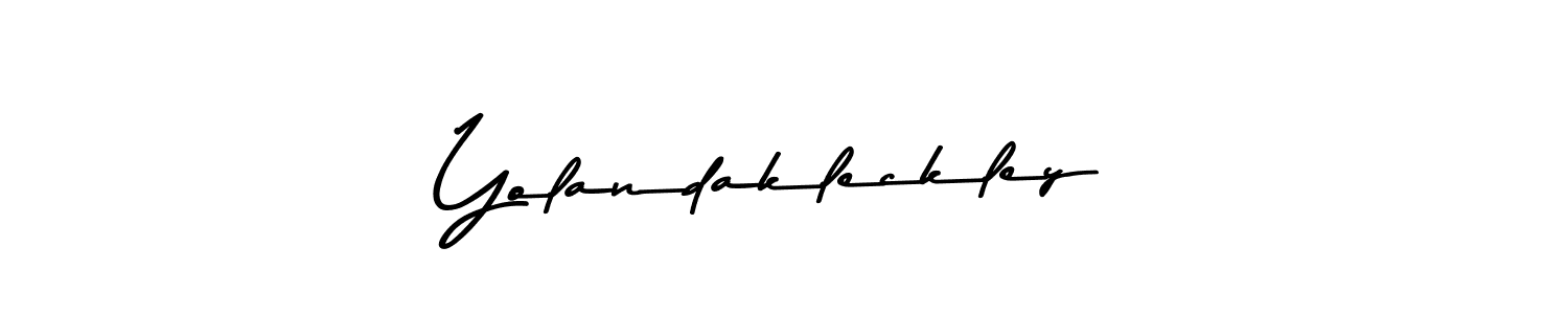 Make a beautiful signature design for name Yolandakleckley. With this signature (Asem Kandis PERSONAL USE) style, you can create a handwritten signature for free. Yolandakleckley signature style 9 images and pictures png