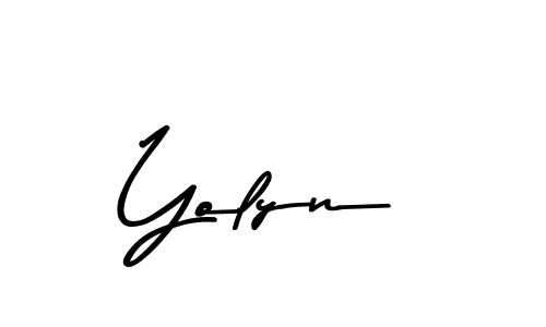 Create a beautiful signature design for name Yolyn. With this signature (Asem Kandis PERSONAL USE) fonts, you can make a handwritten signature for free. Yolyn signature style 9 images and pictures png