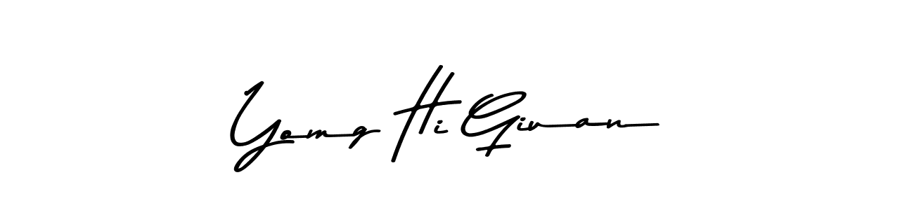 Yomg Hi Giuan stylish signature style. Best Handwritten Sign (Asem Kandis PERSONAL USE) for my name. Handwritten Signature Collection Ideas for my name Yomg Hi Giuan. Yomg Hi Giuan signature style 9 images and pictures png