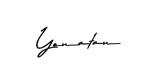 How to make Yonatan name signature. Use Asem Kandis PERSONAL USE style for creating short signs online. This is the latest handwritten sign. Yonatan signature style 9 images and pictures png