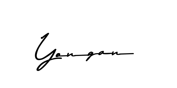 Use a signature maker to create a handwritten signature online. With this signature software, you can design (Asem Kandis PERSONAL USE) your own signature for name Yongan. Yongan signature style 9 images and pictures png