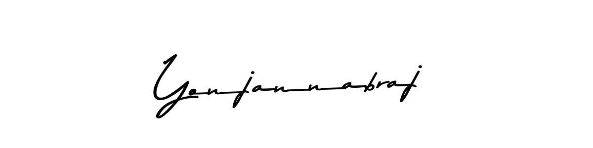 Similarly Asem Kandis PERSONAL USE is the best handwritten signature design. Signature creator online .You can use it as an online autograph creator for name Yonjannabraj. Yonjannabraj signature style 9 images and pictures png