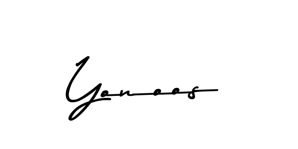 if you are searching for the best signature style for your name Yonoos. so please give up your signature search. here we have designed multiple signature styles  using Asem Kandis PERSONAL USE. Yonoos signature style 9 images and pictures png
