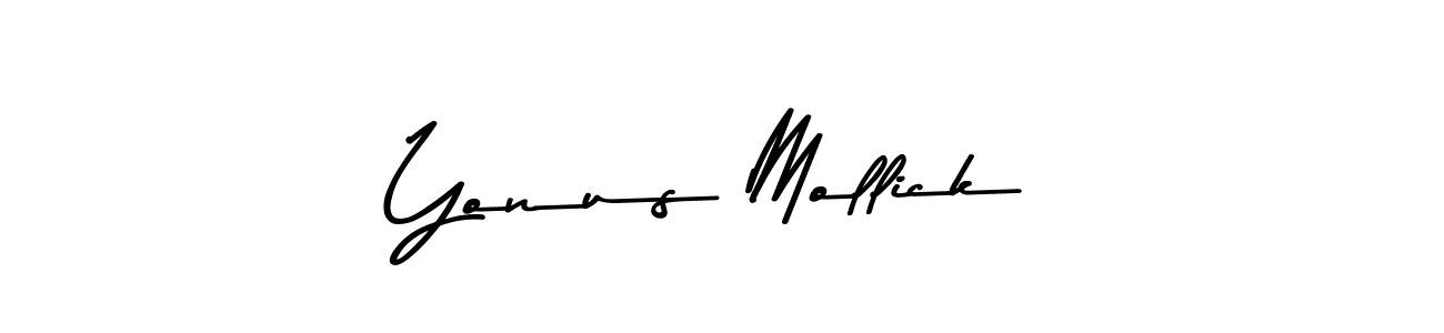 Yonus Mollick stylish signature style. Best Handwritten Sign (Asem Kandis PERSONAL USE) for my name. Handwritten Signature Collection Ideas for my name Yonus Mollick. Yonus Mollick signature style 9 images and pictures png