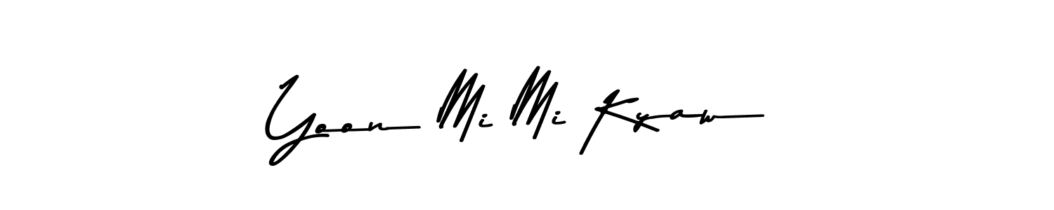 Design your own signature with our free online signature maker. With this signature software, you can create a handwritten (Asem Kandis PERSONAL USE) signature for name Yoon Mi Mi Kyaw. Yoon Mi Mi Kyaw signature style 9 images and pictures png