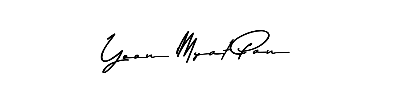 Use a signature maker to create a handwritten signature online. With this signature software, you can design (Asem Kandis PERSONAL USE) your own signature for name Yoon Myat Pan. Yoon Myat Pan signature style 9 images and pictures png