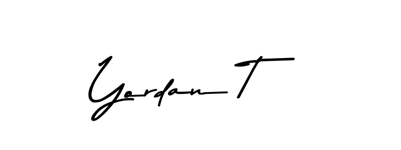 Use a signature maker to create a handwritten signature online. With this signature software, you can design (Asem Kandis PERSONAL USE) your own signature for name Yordan T. Yordan T signature style 9 images and pictures png