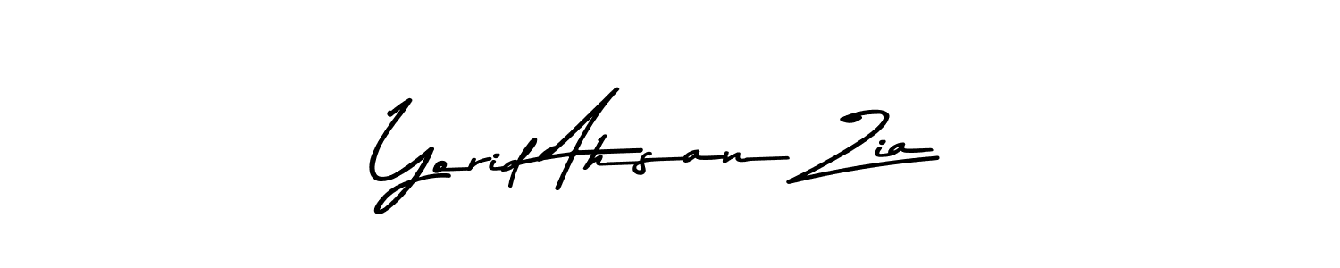 Use a signature maker to create a handwritten signature online. With this signature software, you can design (Asem Kandis PERSONAL USE) your own signature for name Yorid Ahsan Zia. Yorid Ahsan Zia signature style 9 images and pictures png