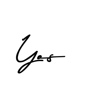 Make a beautiful signature design for name Yos. With this signature (Asem Kandis PERSONAL USE) style, you can create a handwritten signature for free. Yos signature style 9 images and pictures png