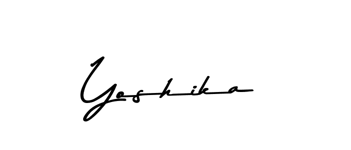 Create a beautiful signature design for name Yoshika. With this signature (Asem Kandis PERSONAL USE) fonts, you can make a handwritten signature for free. Yoshika signature style 9 images and pictures png