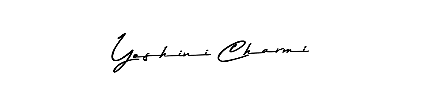 Make a beautiful signature design for name Yoshini Charmi. With this signature (Asem Kandis PERSONAL USE) style, you can create a handwritten signature for free. Yoshini Charmi signature style 9 images and pictures png