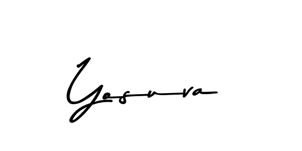 Use a signature maker to create a handwritten signature online. With this signature software, you can design (Asem Kandis PERSONAL USE) your own signature for name Yosuva. Yosuva signature style 9 images and pictures png