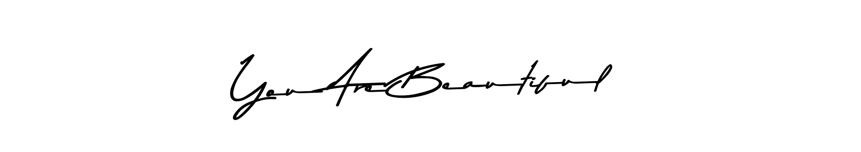 The best way (Asem Kandis PERSONAL USE) to make a short signature is to pick only two or three words in your name. The name You Are Beautiful include a total of six letters. For converting this name. You Are Beautiful signature style 9 images and pictures png