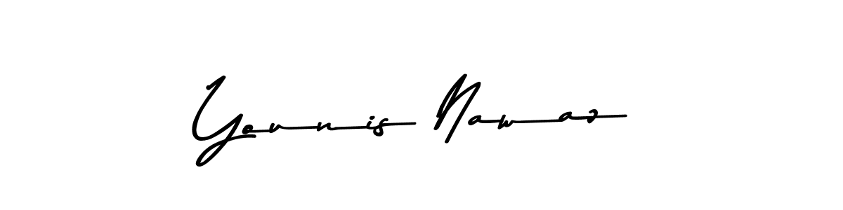 Make a beautiful signature design for name Younis Nawaz. With this signature (Asem Kandis PERSONAL USE) style, you can create a handwritten signature for free. Younis Nawaz signature style 9 images and pictures png