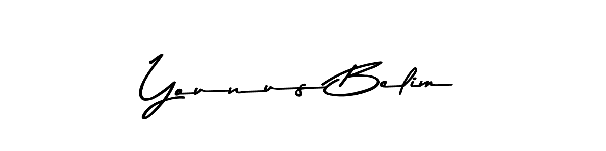 Use a signature maker to create a handwritten signature online. With this signature software, you can design (Asem Kandis PERSONAL USE) your own signature for name Younus Belim. Younus Belim signature style 9 images and pictures png