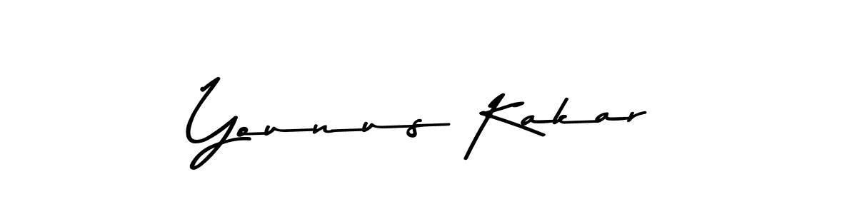 How to make Younus Kakar name signature. Use Asem Kandis PERSONAL USE style for creating short signs online. This is the latest handwritten sign. Younus Kakar signature style 9 images and pictures png