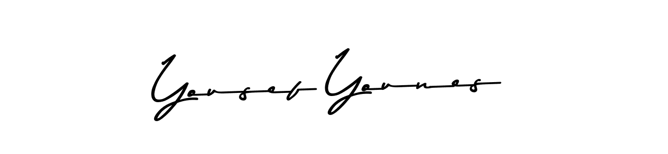 Make a beautiful signature design for name Yousef Younes. With this signature (Asem Kandis PERSONAL USE) style, you can create a handwritten signature for free. Yousef Younes signature style 9 images and pictures png