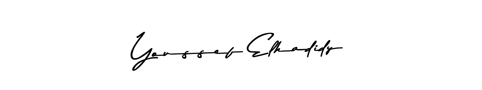 Make a beautiful signature design for name Youssef Elhadidy. With this signature (Asem Kandis PERSONAL USE) style, you can create a handwritten signature for free. Youssef Elhadidy signature style 9 images and pictures png