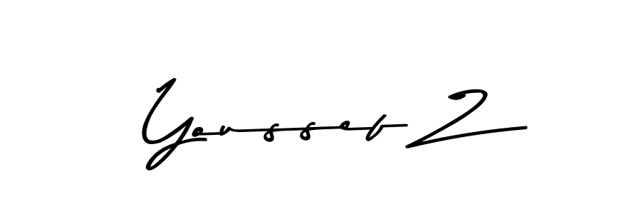 How to make Youssef Z name signature. Use Asem Kandis PERSONAL USE style for creating short signs online. This is the latest handwritten sign. Youssef Z signature style 9 images and pictures png