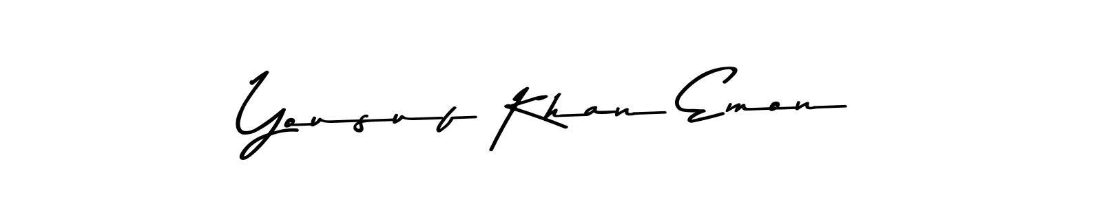 Use a signature maker to create a handwritten signature online. With this signature software, you can design (Asem Kandis PERSONAL USE) your own signature for name Yousuf Khan Emon. Yousuf Khan Emon signature style 9 images and pictures png