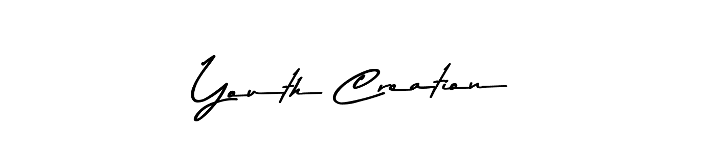 Use a signature maker to create a handwritten signature online. With this signature software, you can design (Asem Kandis PERSONAL USE) your own signature for name Youth Creation. Youth Creation signature style 9 images and pictures png