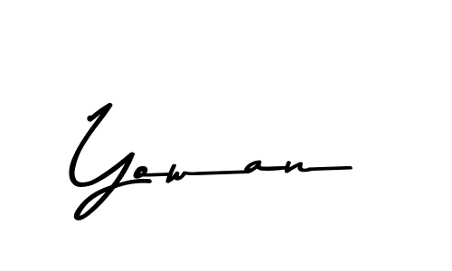 Make a beautiful signature design for name Yowan. With this signature (Asem Kandis PERSONAL USE) style, you can create a handwritten signature for free. Yowan signature style 9 images and pictures png