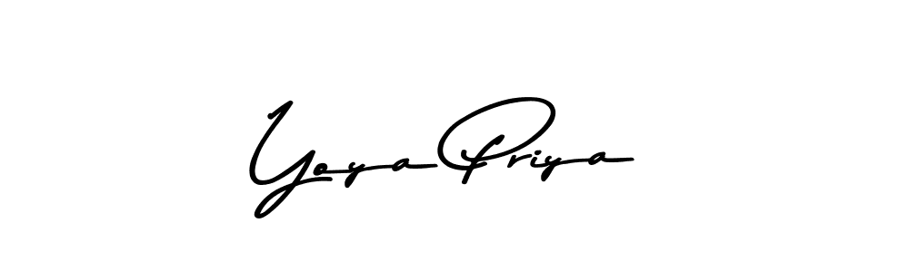 Design your own signature with our free online signature maker. With this signature software, you can create a handwritten (Asem Kandis PERSONAL USE) signature for name Yoya Priya. Yoya Priya signature style 9 images and pictures png