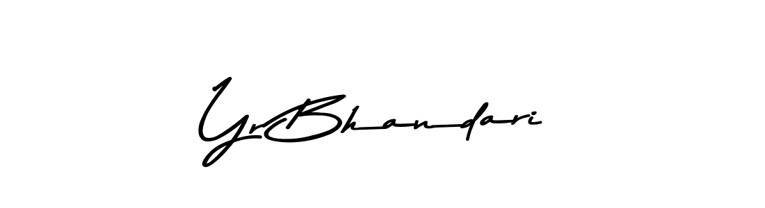 Yr Bhandari stylish signature style. Best Handwritten Sign (Asem Kandis PERSONAL USE) for my name. Handwritten Signature Collection Ideas for my name Yr Bhandari. Yr Bhandari signature style 9 images and pictures png
