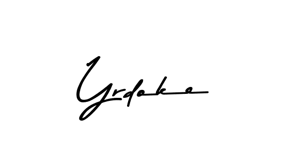 Use a signature maker to create a handwritten signature online. With this signature software, you can design (Asem Kandis PERSONAL USE) your own signature for name Yrdoke. Yrdoke signature style 9 images and pictures png
