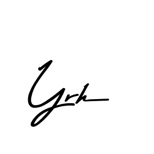 Also You can easily find your signature by using the search form. We will create Yrh name handwritten signature images for you free of cost using Asem Kandis PERSONAL USE sign style. Yrh signature style 9 images and pictures png