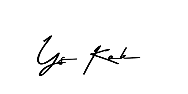 Use a signature maker to create a handwritten signature online. With this signature software, you can design (Asem Kandis PERSONAL USE) your own signature for name Ys Kok. Ys Kok signature style 9 images and pictures png