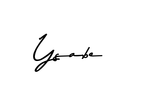 How to make Ysabe name signature. Use Asem Kandis PERSONAL USE style for creating short signs online. This is the latest handwritten sign. Ysabe signature style 9 images and pictures png