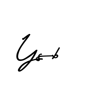 Create a beautiful signature design for name Ysb. With this signature (Asem Kandis PERSONAL USE) fonts, you can make a handwritten signature for free. Ysb signature style 9 images and pictures png