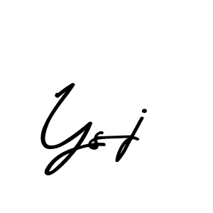 Use a signature maker to create a handwritten signature online. With this signature software, you can design (Asem Kandis PERSONAL USE) your own signature for name Ysj. Ysj signature style 9 images and pictures png