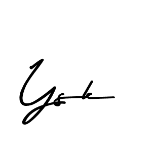 Create a beautiful signature design for name Ysk. With this signature (Asem Kandis PERSONAL USE) fonts, you can make a handwritten signature for free. Ysk signature style 9 images and pictures png