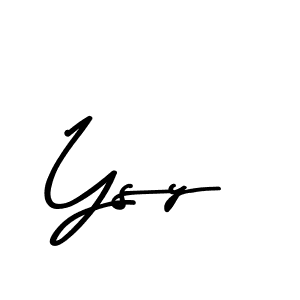 How to make Ysy name signature. Use Asem Kandis PERSONAL USE style for creating short signs online. This is the latest handwritten sign. Ysy signature style 9 images and pictures png