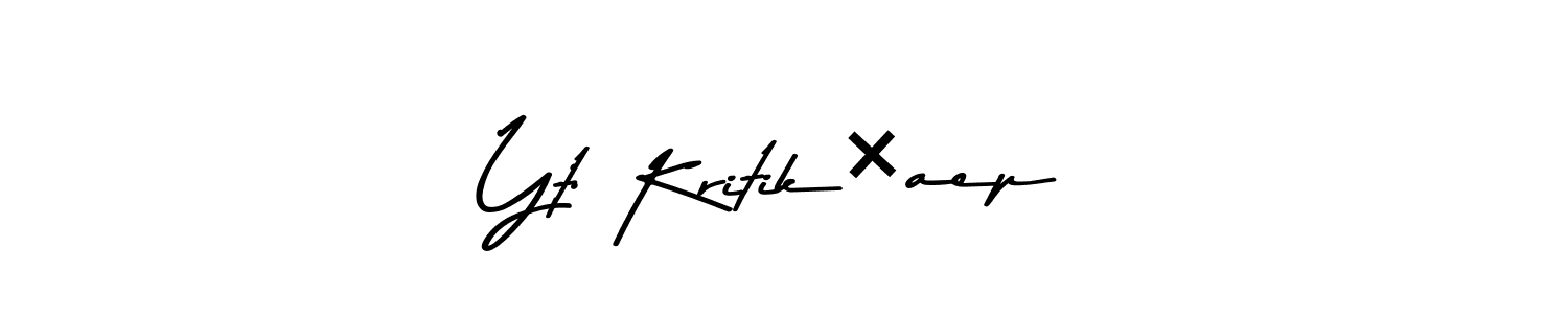 How to make Yt: Kritik×aep name signature. Use Asem Kandis PERSONAL USE style for creating short signs online. This is the latest handwritten sign. Yt: Kritik×aep signature style 9 images and pictures png